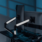 Brateck LDT63-C024GL Elemental Gaming Dual Monitor Arm with RGB Lighting - Gavisco Office Furniture